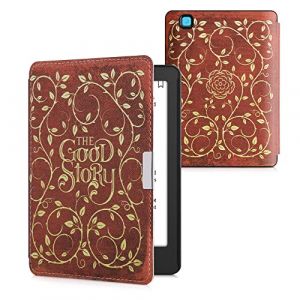 kwmobile Étui Compatible avec Kobo Aura Edition 2 Coque - Étui à Rabat magnétique Tablette eReader Similicuir - Jaune-Orange-Rouge (SX-Commerce, neuf)