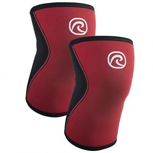 Rehband Genouill&egrave;re en n&eacute;opr&egrave;ne de 5 mm pour soutenir les genoux - Stabilise les articulations et les muscles - Id&eacute;al pour le sport la musculation, Couleur:Rouge - 1 Paire, Taille:L (Rehband, neuf)