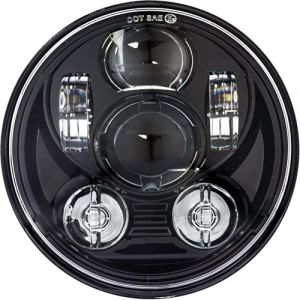 TINMAGI 5.75 Pouces Phare LED Moto 6000-6500K, Phare Rond Éclairage Moto 45W pour Harley Touring, Softail, Dyna, Sportster et Tous les Autres Modèles, Noir (TINMAGI, neuf)
