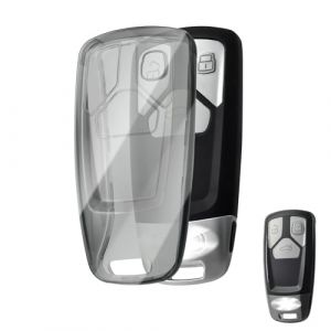 OFFCURVE Coque Cle Transparent Couvre Clé Cache Clef, Etui a Cles Étui à Clés Voiture pour Audi A3 A4 A5 A6 A7 A8 Q2 Q3 Q5 Q7 S4 S5 S7 S8 SQ5 SQ7 R8 RS4 RS5 RS TT TTS TTRS B9 D5 F5 (OFF CURVE EUR, neuf)