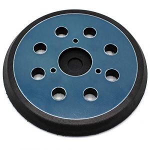 Plateau de ponçage auto-agrippant 125 mm 8 trous pour ponceuse excentrique Makita BO5021, BO5041, BBO180, DBO180, MT924 (Hobbypower24, neuf)