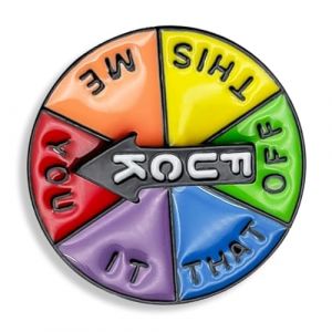 YUVKIN 1 pcs Broche Arc-en-Ciel, Pin's &Eacute;maill&eacute;, Broche Tourne-Disque Rotative, Accessoire en Acrylique pour Sac &agrave; Dos, Sac ou V&ecirc;tement (HerEdit, neuf)