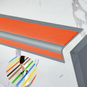 Ext&eacute;rieur Nez De Marche Escalier Protection D'angles De Rebords, Int&eacute;rieur Antid&eacute;rapant Nez De Marche, auto-adh&eacute;sif &eacute;tanche nez de marche, Ignifuge le caoutchouc d&eacute;coration Profil&eacute; D'escalier. (Color (yaoyaomgsh, neuf)