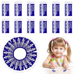 30 Pcs Gomme Durable Gomme Blanc Gomme en Plastique Gomme à Effacer 2B Gomme à Effacer Convient pour Crayons à Papier Écoles Croquis Peintures Artistes Enseignants Enfants Adultes (Grande) (GHONLZIN, neuf)