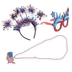 Gatuida 3 Pièces Usa Pendentif Carte Tête Étoile pour Fêtes et Parades Familiales (Queenie ruy, neuf)