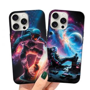 Yimctoie 2 Pi&egrave;ces Aesthetic Coque pour Apple iPhone 7/iPhone 8/SE 2020/2022 4,7", &Eacute;tui avec Astronaute Motif Dessin Housse de Protection Noir Silicone Souple TPU Bumper Cover pour iPhone SE 2020/2022 (JOSS SKELTON, neuf)