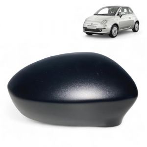 Coque de R&eacute;troviseur Noire Ext&eacute;rieur Droite (Cot&eacute; Passager) compatible pour Fiat Grande Punto, 500, Punto Evo, Abarth 500, 595, 695 735452185 735596887 (Autocraft France, neuf)