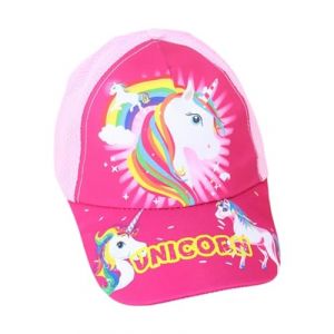 LEEQBCR 1 pi&egrave;ce Casquette de Baseball Filles Ajustable Chapeau de Soleil pour Enfants Casquette Enfant Fille, Licorne Rose color&eacute;e (LEEQ EU, neuf)