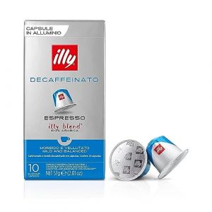 Caf&eacute; illy torr&eacute;fi&eacute; DECAFFEINATO en Capsules Compatibles Nespresso - 100% Arabica - 10 &eacute;tuis de 10 capsules (100 capsules) (Portugal Essentials - FR, neuf)