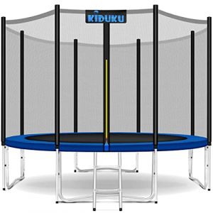 KIDUKU® Trampoline Ø 244 cm | Kit Complet avec Filet de sécurité, échelle, Housse de Bord | Trampoline de Jardin pour Enfants Charge maximale 150 kg (DWD-Company, neuf)