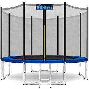 KIDUKU® Trampoline Ø 244 cm | Kit Complet avec Filet de sécurité, échelle, Housse de Bord, ancrage au Sol et Accessoires | Trampoline de Jardin pour Enfants Charge maximale 150 kg (DWD-Company, neuf)