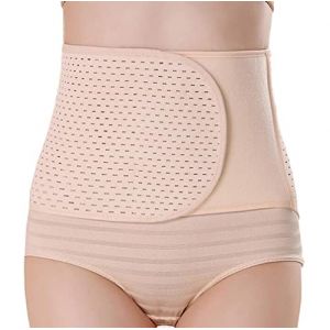 ericotry 1 bande ventrale post-partum respirante et réglable - Ceinture abdominale post-opératoire - Soutien du ventre - Ceinture de récupération post-partum - Taille L - Beige (MaiPang, neuf)
