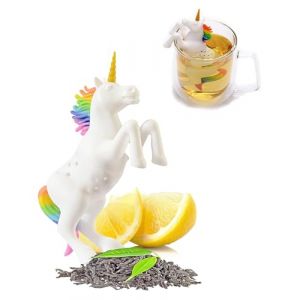 SCJJ Filtre &agrave; th&eacute;, infuseur &agrave; th&eacute; licorne mignon, infuseur &agrave; th&eacute; pour th&eacute; en vrac, infuseur &agrave; th&eacute; amusant, passoire &agrave; th&eacute; pour tasse, passoire &agrave; &eacute;pices en silicone, figurine d'animal de boule &agrave; th&eacute; (GuangZhouAnTuTuMaoYiYouXianGongSi, neuf)