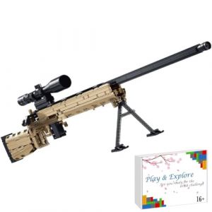 Technik Arme Jeu de Construction, Militaire Maquette de Fusil de Pr&eacute;cision M24 Gun, 1086+Pi&egrave;ces Blocs de Construction Compatible avec Les Grandes Marques (FULHOLPE, neuf)