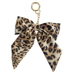 Zimocepuz Porte-cl&eacute;s, L&eacute;opard avec n&oelig;ud Porte-cl&eacute;s, Cadeaux personnalis&eacute;s pour filles, Accessoires pour sacs &agrave; main, sacs &agrave; dos et porte-monnaie (luoheshiyaoshaoshangmaoyouxiangongsi, neuf)