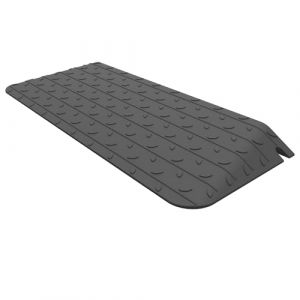 Vilnow Rampe de trottoir en caoutchouc noir - Rampe de porte pour fauteuil roulant - Rampe de seuil de porte - rampe de seuil de voiture - rampe en caoutchouc (110 x 42 x 6 cm) (Vilnow, neuf)