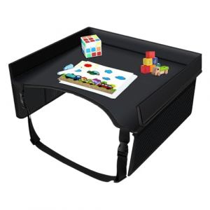 Tablette De Voyage Pour Siège Auto - Plateau De Voyage Routier Pour Siège Auto Enfant - Bureau Repliable Sur Les Genoux Avec Sangles Réglables Pour Activités Extérieures Et En Voiture (reviun, neuf)