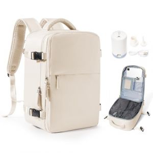 wassdins Sac à Dos sous Vide avec Pompe - Sac a Dos Voyage Cabine 40x20x25 Avion Bagage 45x36x20 Easyjet Cabine Sac à Dos Voyage Sous le Siege (Wassdins   Store, neuf)