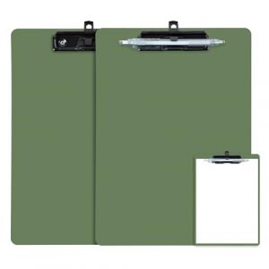 FRETONBA Porte Bloc A4 avec Porte-stylo, 2 Pièces Porte Documents, Planchettes à Pince et Porte-formulaires, Clipboard avec des Crochets Rétractables pour Écoles, Hôpitaux et Bureaux, Vert (FRETONBA, neuf)