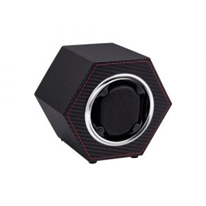 Mcbazel Remontoir de Montre pour 1 Slot, Boîte Remontoir de Montre Automatique Rotative avec Port Type-C en Cuir PU Remontoir Simple Hexagonal - Fibre de Carbone (TransChased, neuf)
