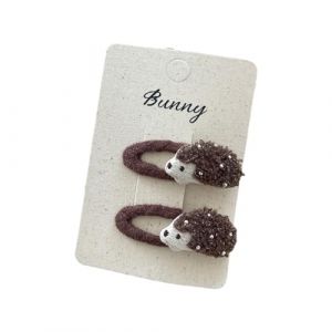 Pince &agrave; cheveux en forme de h&eacute;risson et &eacute;lastiques &agrave; cheveux pour filles en tissu doux sans danger pour les filles (WasyGoShop, neuf)