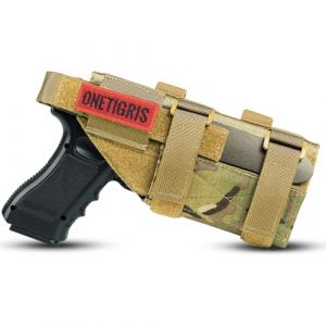 OneTigris Holster Tactique pour Droitier &ndash; &Eacute;tui Airsoft Universel pour Pistolets Taille Standard (Mod&egrave;le 17/19/1911) &ndash; Nylon 1000D, Fixation Molle, Port Cuisse ou Ceinture (FW Gear EU, neuf)