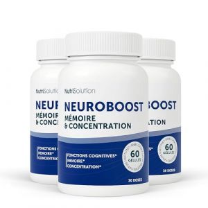 Neuro Boost par Nutrisolution - Boost Cognitif & &Eacute;nergie, Vitamines B, Ginkgo Biloba, Bacopa, Acide Alpha Lipo&iuml;que, V&eacute;g&eacute;talien, Fabriqu&eacute; en France (3) (Nutrisolution, neuf)