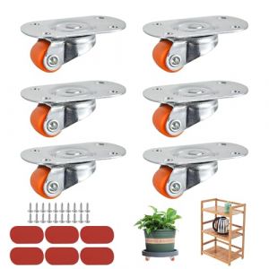 Roulettes Roulette Pivotante Roulettes Meubles, 6 Pi&egrave;ces Petites Roulettes Pour Meubles Auto-Adh&eacute;sives Rotatives &agrave; 360&deg;, Roulette Bille Autocollant Sans Poin&ccedil;onnage, Plaque En Aier Inoxydable (leyangamz, neuf)