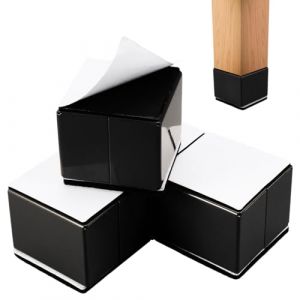 Rehausseur de Meubles en Acier, 4 Pièces Rehausseur Pied de Meuble Adhesif 60 X 60 X 50mm, Rehausseur Pied de Table Carré, Rehausseur Pied de Table, Rehausseur Pieds de Lit pour Chaises,Armoires,etc. (XJRMY, neuf)