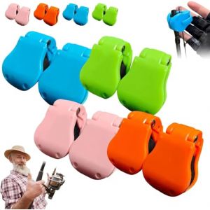 Support de canne à pêche multifonctionnel, clips en caoutchouc hautement élastique, câble de fixation automatique, empêche les enchevêtrements et les chocs, sangle de support portable pour canne à (Hezhuo2025, neuf)