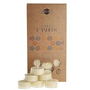 Bougie Cire d&rsquo;Abeille &ndash; Kit Bougie avec M&egrave;che 100% Coton &ndash; 4 h de Combustion &ndash; Lot de Bougies Votives (36) avec Plastique Recycl&eacute; &ndash; Bougies Chauffe-Plat &agrave; la Pure Cire d&rsquo;Abeille par Danilovo (DANILOVO, neuf)