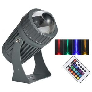 Spot LED - Faisceau De Lumière LED Projecteurs, Faisceau De Lumière LED 10W Projecteurs Longue Portée, RGB Projecteur À Faisceau Étroit Étanche IP66, Pour Cour, Applique Murale Extérieure(Rgb,10W(100- (MMZHD-US01, neuf)