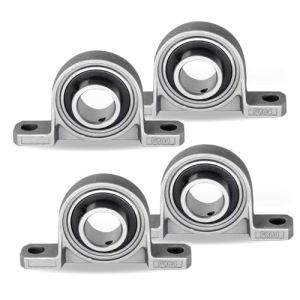 yotutun Palier Roulement, 4 Pi&egrave;ces 20 mm Roulement avec Support Roulements de Bloc D'oreiller Roulements Alliage de Zinc Roulements a Billes Bride pour Industrie Machine &agrave; Arbre d'Axe (khfsusmxz, neuf)