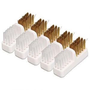 Ensemble de Nettoyant de Bits Forage à Ongles Portables avec Textures Poils Doubles pour un Nettoyage Facile - 5pcs Plastique Blanc et Poils en Métal en Cuivre, Conception Compacte pour une (herronk, neuf)