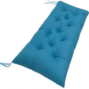 Coussin pour Banc de Jardin 90x50100x50 110x50 120x50 cm - Exterieur/Interieur - Coussins Assise & Dossier Souples - Confortable Coussins pour terrasse, Balcon, Banquette(Blue,90x50cmx8cm Thick) (Maedei Daner, neuf)