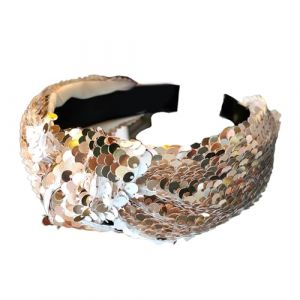 Bandeau &eacute;l&eacute;gant avec t&ecirc;te de mort pour femme - Serre-t&ecirc;te de mort nou&eacute; avec paillettes (Xhcxsm, neuf)