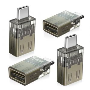 BASESAILOR Adaptateur USB C vers USB 4Pack,Convertisseur USBC M&acirc;le USB A 3.0 Femelle,Thunderbolt 5 4 Type C OTG pour MacBook Air,iPad Pro,Apple iPhone 17 16 16e,Laptops,Tablets,iMac,Souris,Clavier (BaseSailor Direct, neuf)