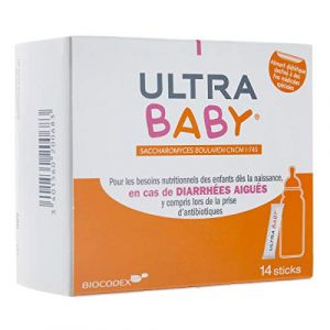 Ultra baby ULTRA BABY en cas de DIARRHEES AIGUES - Bte/14 sticks (Cosmeco, neuf)