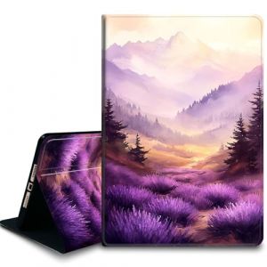 Bxgolkgd Étui pour tablette Kindle Paperwhite 2024 (12e génération) et Kindle Colorsoft Signature Edition 7" avec fonction veille/réveil automatique, forêt de montagne violette rêveuse (BXGOLKGD, neuf)