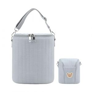 Renchey Sac Isotherme pour Biberon | Porte-Biberon Isotherme L&eacute;ger Et Mignon - Sac Porte-Biberon B&eacute;b&eacute; Organisateur De Voyage | pour Lait Maternel Stockage Alimentaire Transport Cr&egrave;che Poussette (Renchey, neuf)