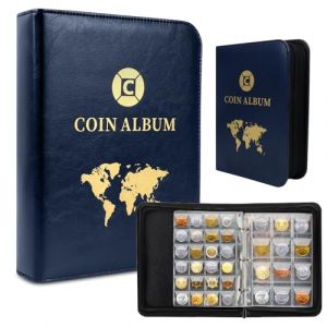 Album de Collection Pieces de Monnaie 600 Poches,Livre Collection Pi&egrave;ces 2 Euro 3.5*3.5/4.5*4.5 CM,Classeur Pieces de Monnaie Transparent,Rangements Coin Album pour Pieces de Monnaie,Monete,Badges (CUIDSS-EU, neuf)