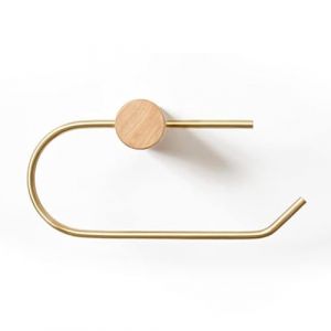 anaan Loft Porte Papier en Bois Porte Rouleau de Papier Toilette Mural ou Adh&eacute;sif Porte Serviettes Support Papier Toilette Support Serviettes pour Salle de Bains Minimal Design (anaan, neuf)