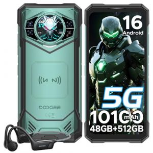 DOOGEE S200 X 5G Telephone Incassable, &Eacute;cran 6.72&rdquo; FHD+120Hz IPS,48 Go RAM+512 Go ROM, Telephone Portable Incassable Android 16, AI Cam&eacute;ra 100MP+20MP+2MP, Batterie 10100mAh, avec &Eacute;couteurs,WiFi6/NFC (Vendora FR, neuf)