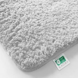 Casa Pura | Tapis de Bain Sky Soft &agrave; Poils Longs | Aspect Shaggy Doux et Moelleux | Antid&eacute;rapant Lavable | Certifi&eacute; &Ouml;ko-Tex 100 | Blanc, 70 x 120 cm (MEISTEREI, neuf)