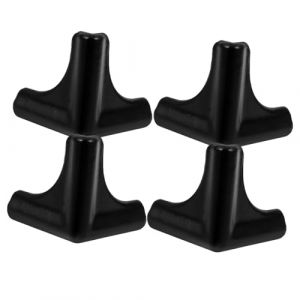 ifundom 4 Pièces Coussin de Protection d'angle protecteurs de Coin de Table Coin décoration d'intérieur Noir hotte de Cuisine Coin de Protection Couverture d'armoire (Ahern Li, neuf)
