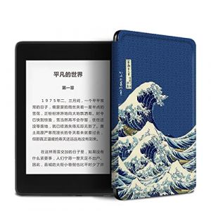 Étui En Cuir Pour Kindle,Art De Paysage De Vague Kanagawa De Style Japonais Pour Kindle Paperwhite 8E 10E 11E Génération 2021, Kindle Paperwhite 1234, Lecteurs De Boîtiers Intelligents Au Des (YongJie-BM, neuf)