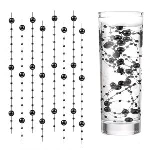 KHDULQ 18 Pièces Perles d'eau noir Bougies Flottantes Perle d'eau Bougie Flottante pour Vases Remplisseurs de Bouteilles d'eau, Mariages, Décorations de Centres de Table (1.2M) (XINDONGLI, neuf)