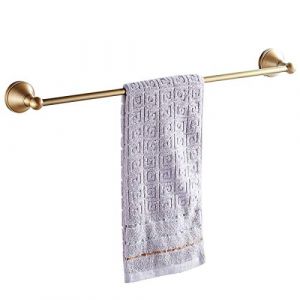 Flybath Porte-Serviette &agrave; Une Couche Barre-Serviette Support-Chiffon pour la Cuisine et la Salle de Bain en Laiton, Fixation Murale, 60 cm, Bronze bross&eacute; (Flybathroom, neuf)