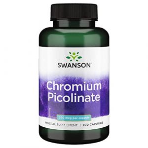 Swanson, Chromium Picolinate (Picolinate de Chrome), 200mcg, Hautement Dos&eacute;, 200 Capsules, Sans Soja, Sans Gluten, Sans OGM (PureWelt, neuf)