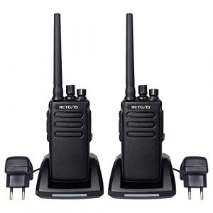 Retevis RT81 Talkie Walkie, IP67 Etanche Talkie Walkie DMR, 32 Canaux Analogique/Numérique, 2200mAh Talkie Walkie Longue Distance Adulte pour Chantier de Construction, Industriels (Noir, 2Pcs) (RetevisDirect, neuf)